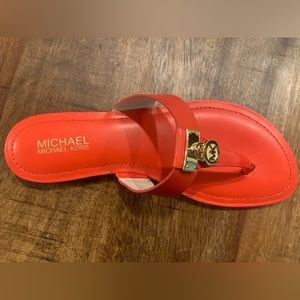 MICHAEL Michael Kors Hamilton Flat Sandal Mandarin Orange Size 9